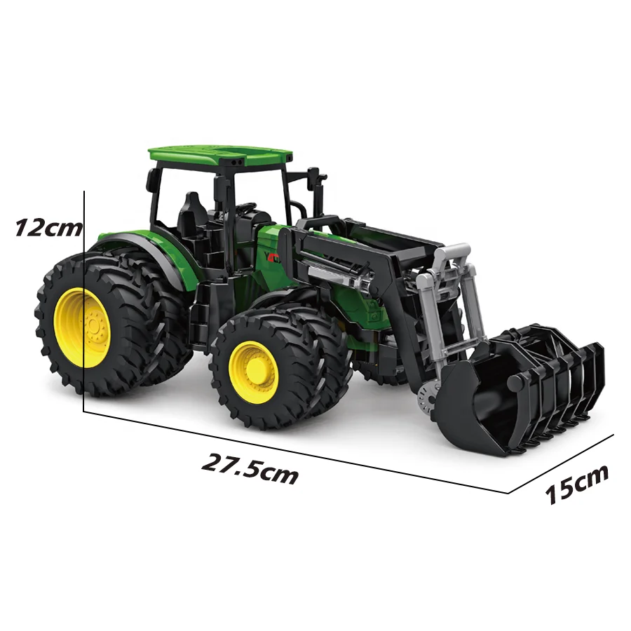 1:24 Die cast Utility Vehicles UTV Model Car Slide Tractor Truck Farmer Car Toy for Kids Pretend Play