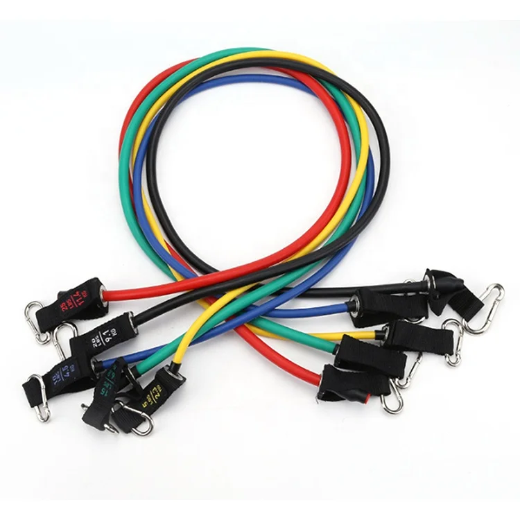 VIGFIT 11pcs Resistance Bands Set Exercise Workout Bands Exercise Toning Tubes Resistance Tube Sets