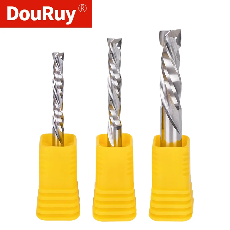 Factory Wholesale Price Two Flutes Router Bit Tungsten Steel Carbide Compression End Mill Up Down CNC Bits