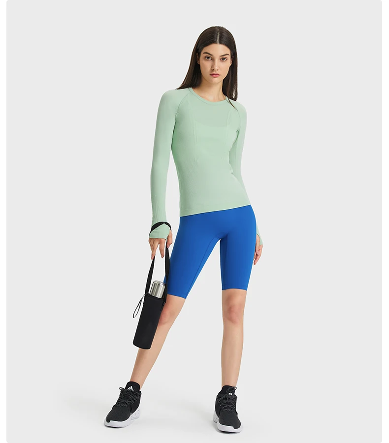 14 colors Custom private logo Women Long Sleeve Yoga Tops Wholesale Girls Workout Sports Shirt Women Fitness Active Wear T Shirt