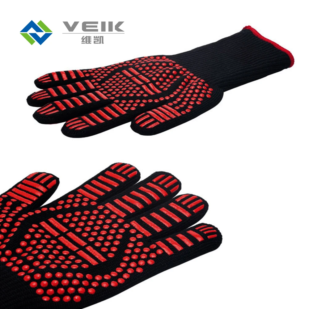 Wholesale Durable Aramid Kitchen Barbecue Oven Mitts 932f Extreme Heat Resistant Grill BBQ mitts