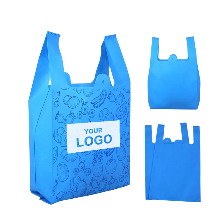Customizable Nonwoven Vest Gift Bag PP Style Fabric Pattern in PCS Color Nonwoven Shopping Bags