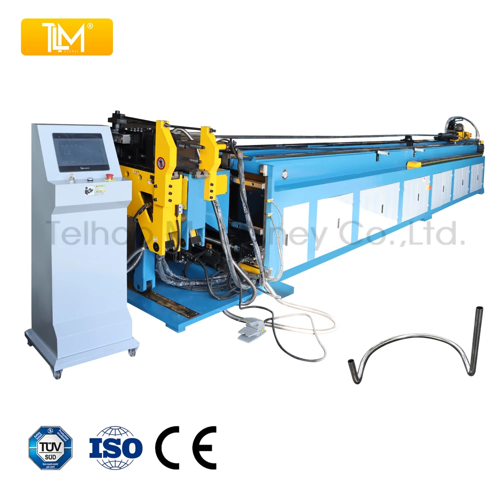 63 CNC mandrel motorcycle exhaust automatic heat pipe service round rectangular pipe bending machine