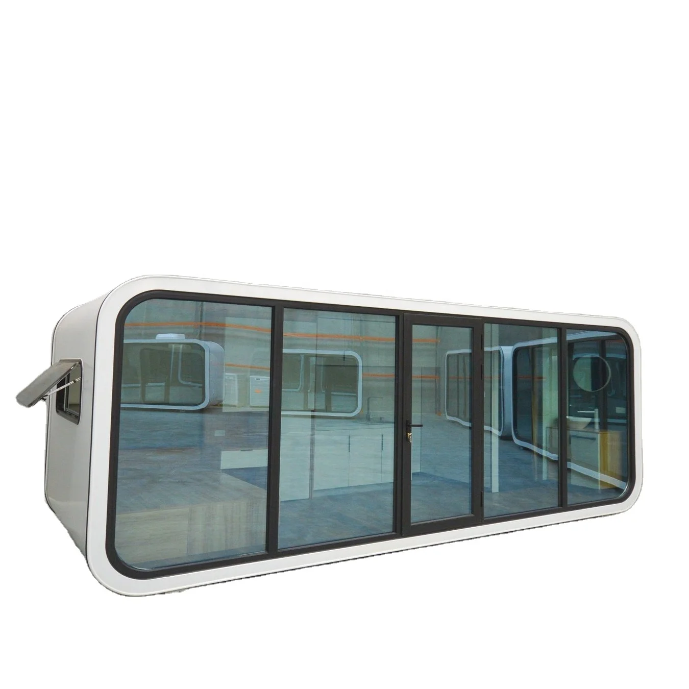 Mobile Cabin Prefab Tiny Smart Home with furniture fully designed interior for living and working tiny house cabin