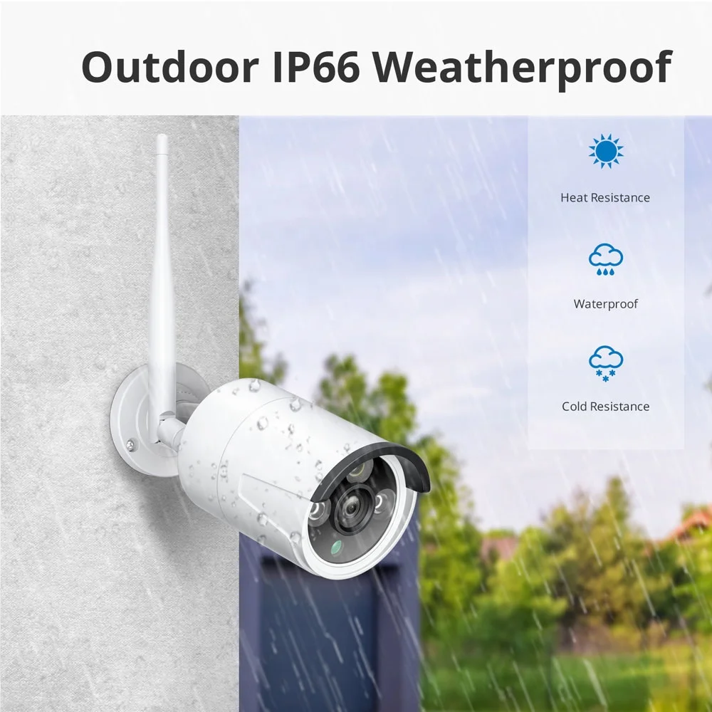 Factory Price Tuya Smart 2.0MP Waterproof  WiFi Security IP Camera Kit PST-TWK04BM