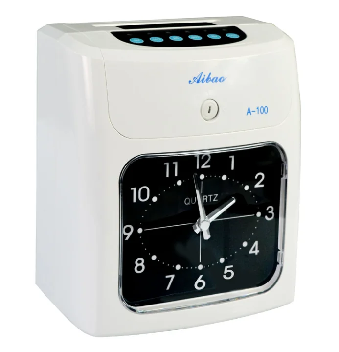 employee time sheet punch time attendance machine