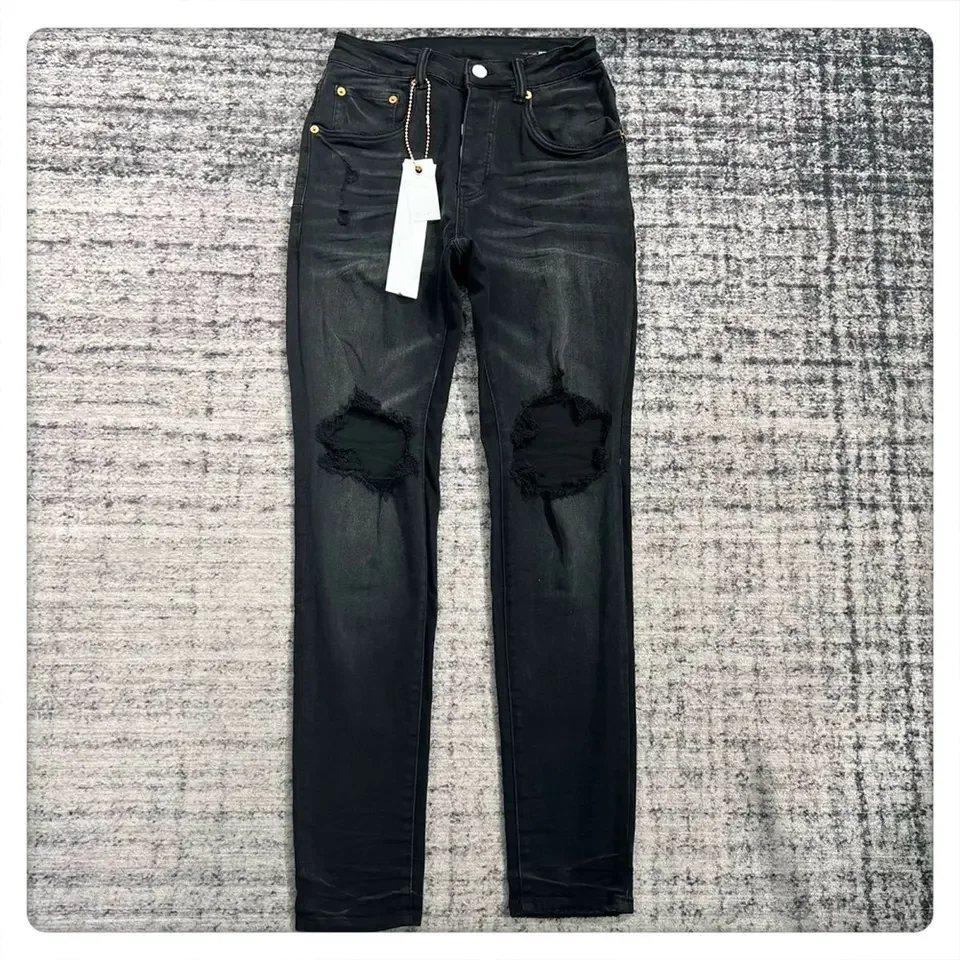 xxxxl brand Drop Shipping Mens Denim Pants Plus Size Casual Pattern Ripped Skinny stacked camo stacked jeans