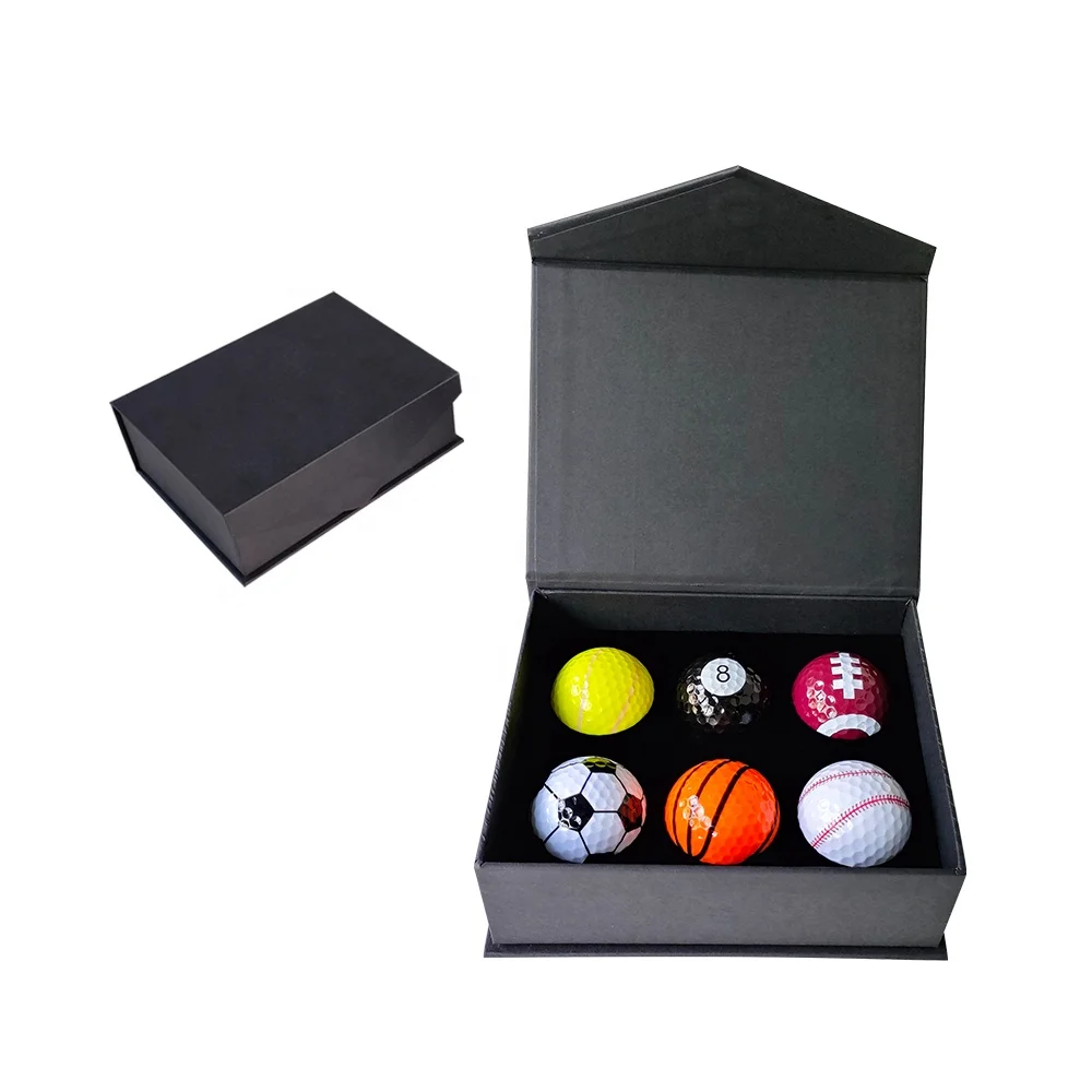 Wholesale Printing Two layer Golf Balls Gift Box Synthetic Rubber Long Distant Golf Ball