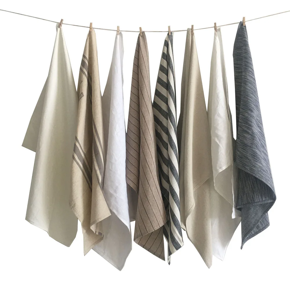 
Китайский поставщик, оптовая продажа, качественное 100% льняное чайное полотенце 