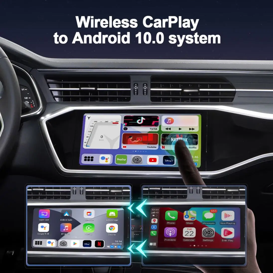 Joyeauto MMB MAX 2.0 for HD MI CarPlay AI Box Wireless CarPlay Android Auto YouTube Netflix portable carplay adapter magic box