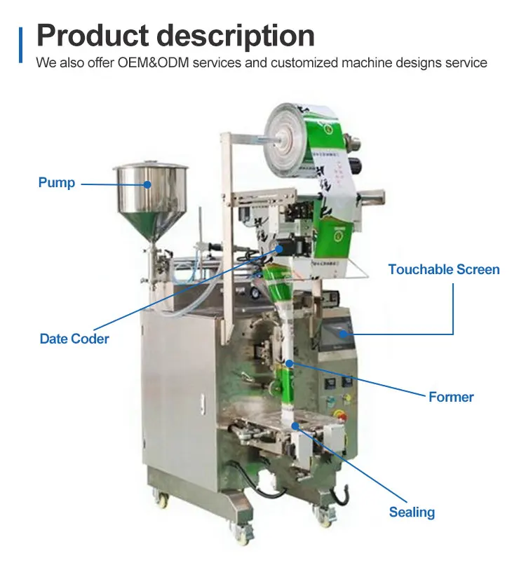 Automatic packing machine for liquid for energy drinks, good price