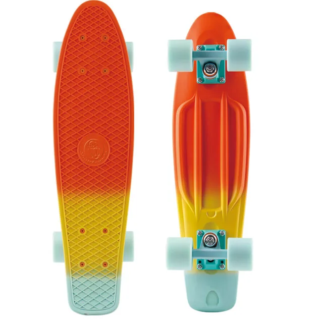 Factory 22 inch plastic skateboard with big LED wheel fish boards penny skateboard