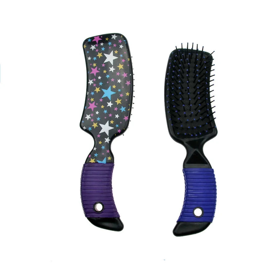 Soft grip needle comb brush hair massage brush scrub cleaning brush