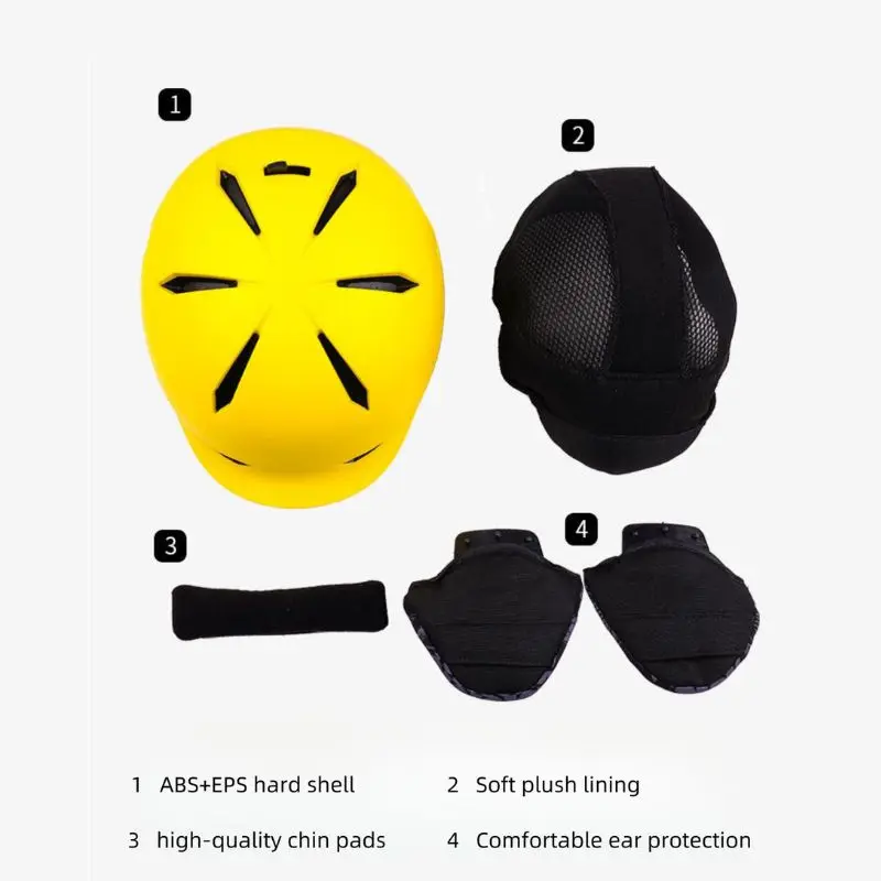 Dual Sport Kids Ski Helmets Winter Skate & Bicycle Ski with ABS PC & EPS Environmentally Friendly Materials for Children