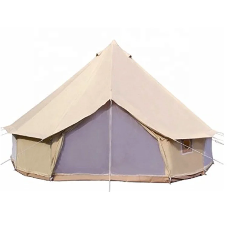 Supply Luxury outdoor arabic canvas teepee tent camp family tent 3m 4m 5m 6m cotton canvas bell tent for glamping