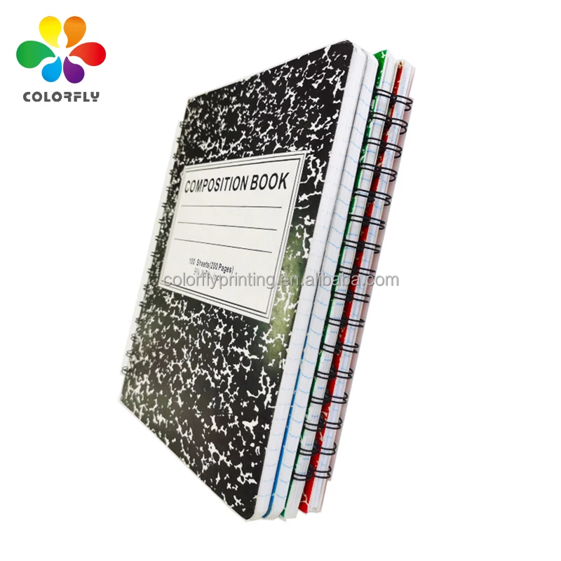 Wholesale Custom fashion composition book 100sheets School Supplies Exercise Book Printing Spiral Student Notebook