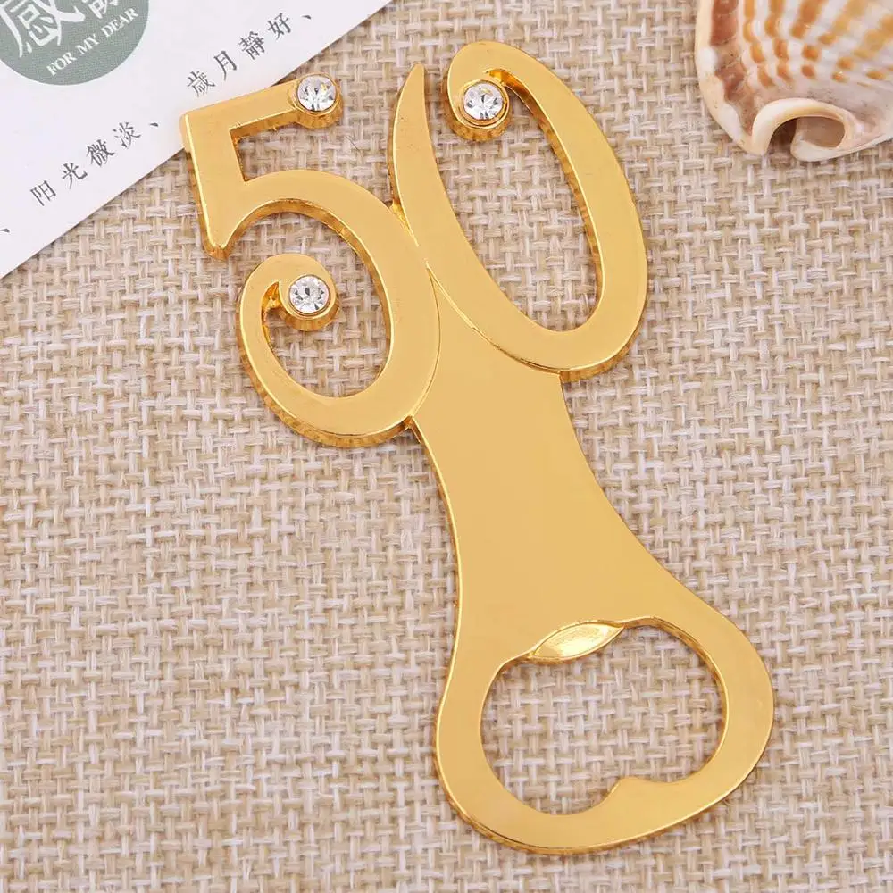 Bottle Openers 50th Anniversary, 50 Birthday Party Favors for Guests