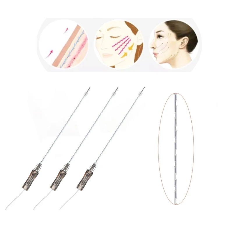 CE Marked Stronger Cheek Breast Butts Lift PDO Hilos W Blunt 18g 100mm Face Lift Molding Whale Teeth Cog Pdo Threads
