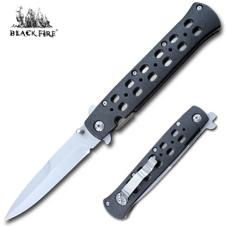 Открывающийся нож одной рукой с лезвием из зеркала и легкой пластиковой ручкой для самообороны повседневного