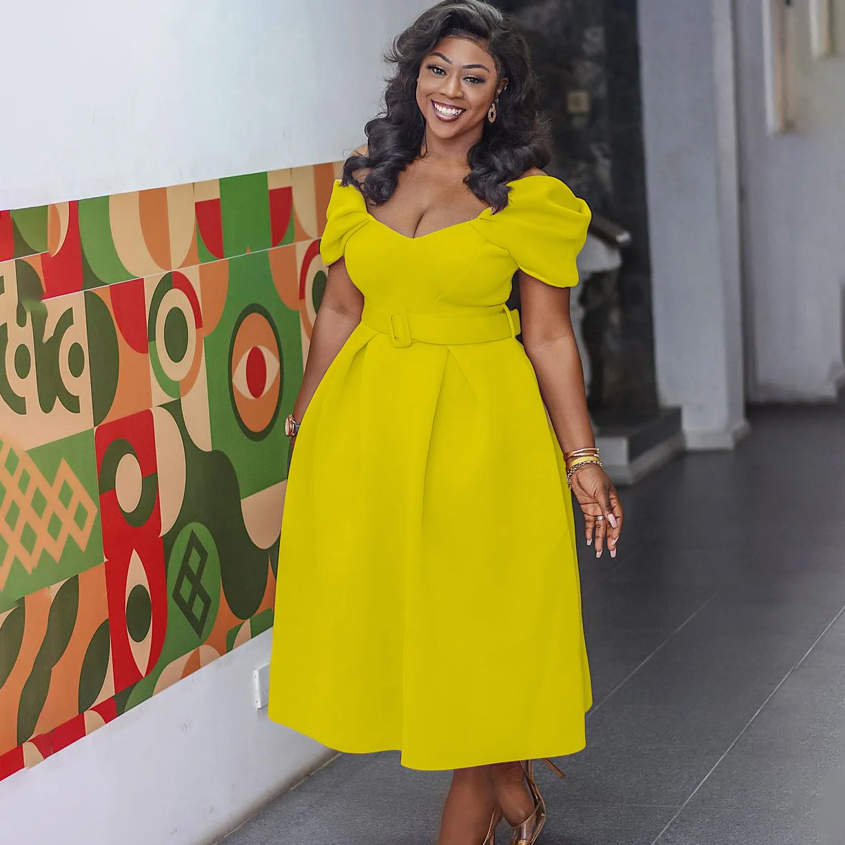 Dashiki Ankara Dress Summer Sexy High Waist Long Dress Kanga Clothing African Women Plus Size Dress