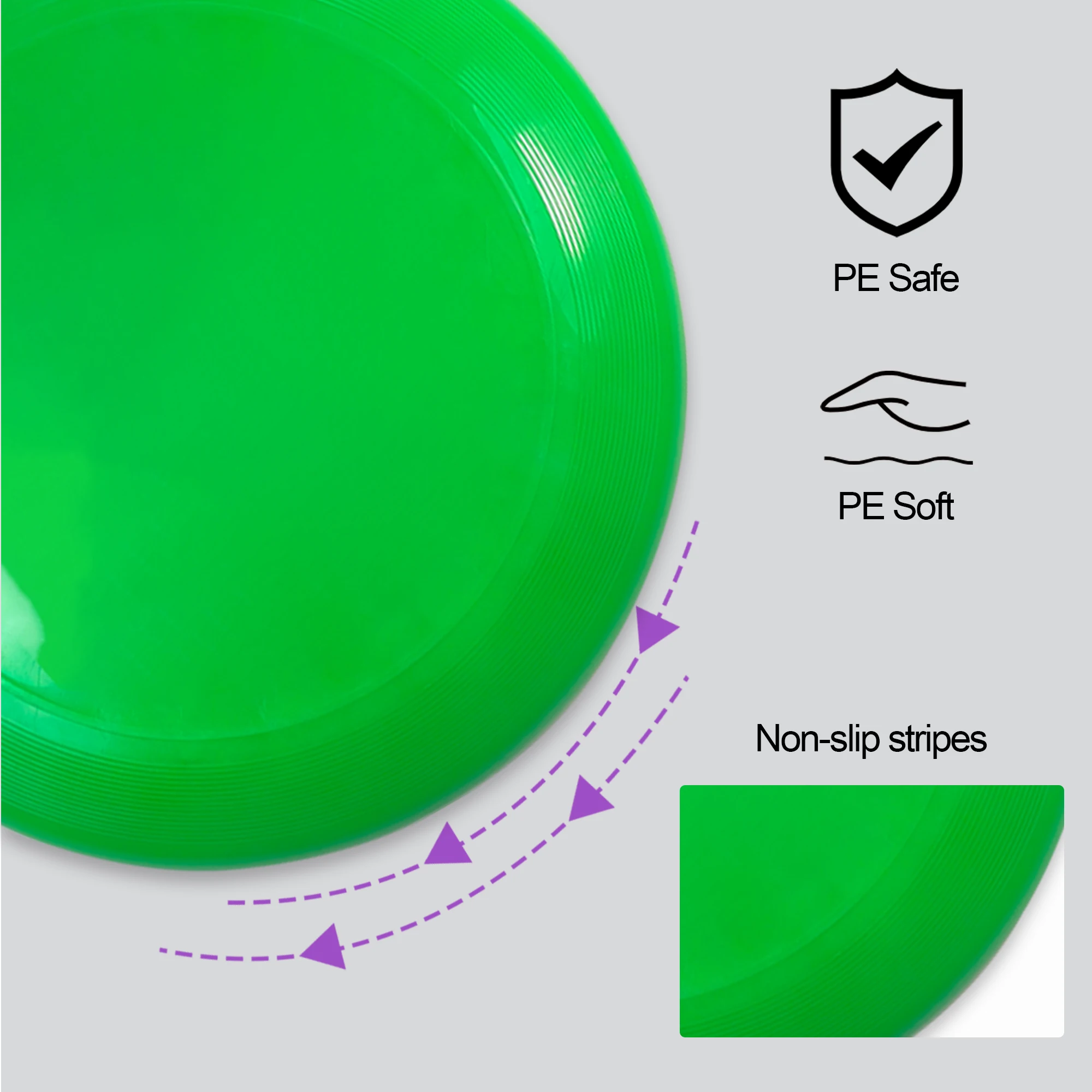 Customized Logo Flying Disc Lightweight 175g Outdoor Sports Toy Training Camping Made Plastic PE Printed Logo