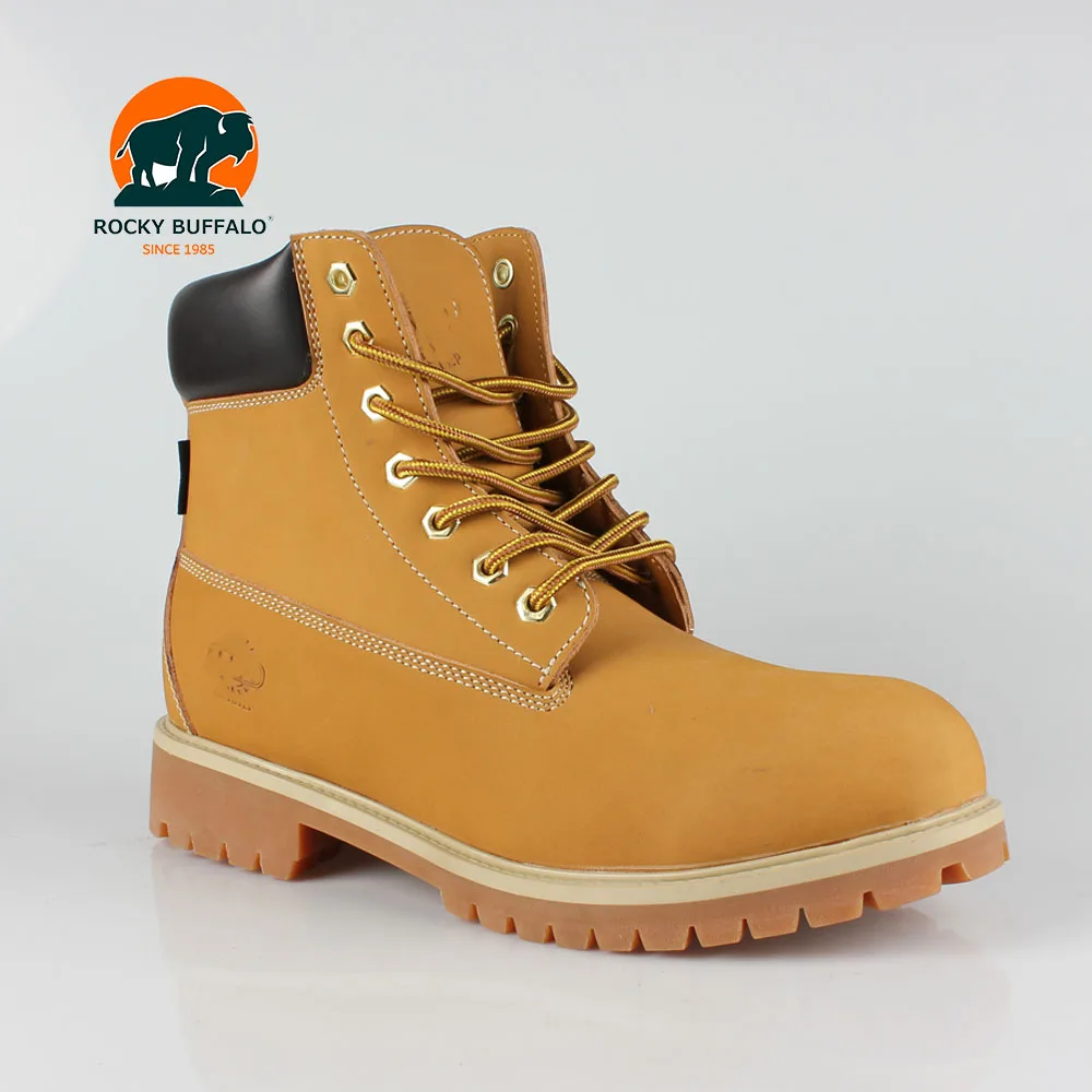 Rocky Buffalo Goodyear Hot Sale Safety Shoes Steel Toe Shoes Steel Toe Work Boots Red