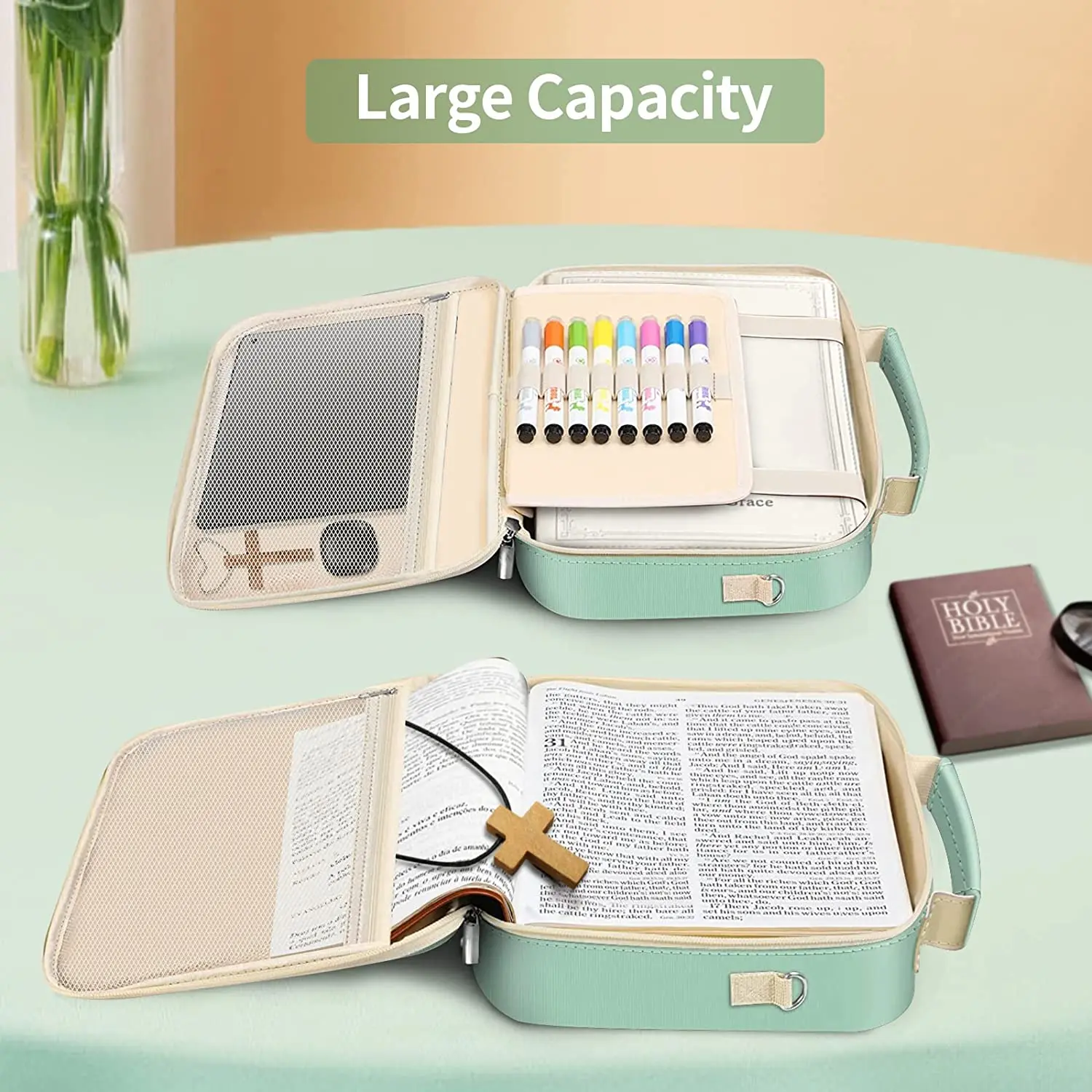 BSCI OEM  Girls Bible Cover Case Bible Bag Carrying Church Book Case