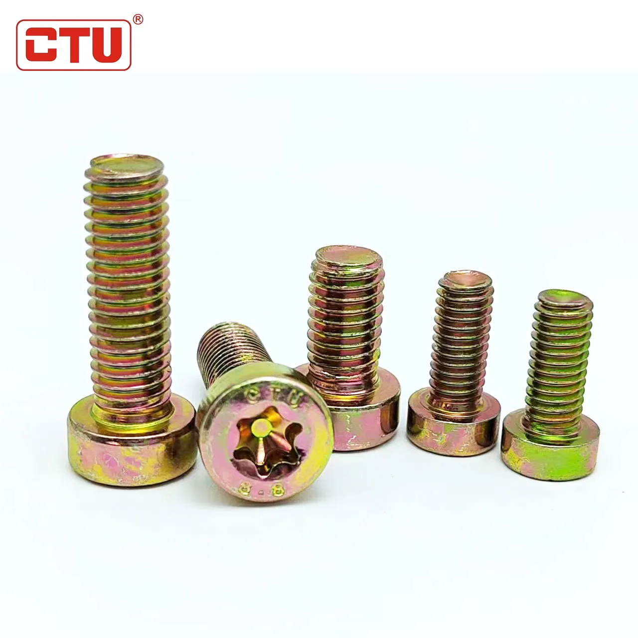 alloy steel high grade torx cap screw low head 8.8 GB6191 yellow galvanized