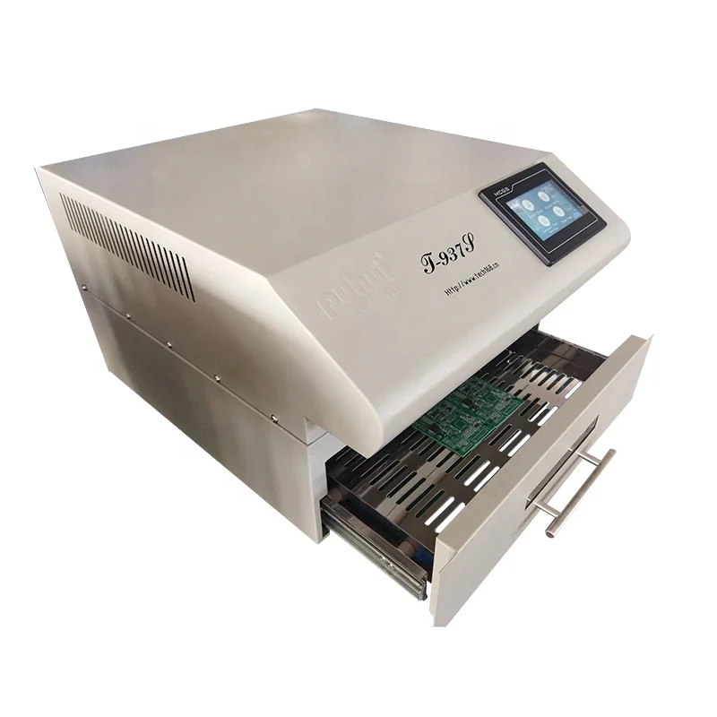 Puhui touch screen PCBA lead free reflow oven T-937S for BGA reflow solder with 13.7*14.5 inch drawer area