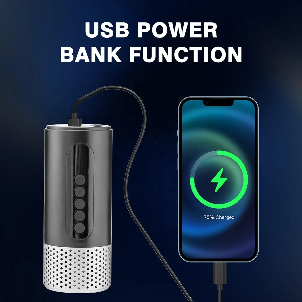 Electric Air Pump Car Air Compressor Handheld Cordless Digital Display Portable Tyre Inflator Pump With LED Lights