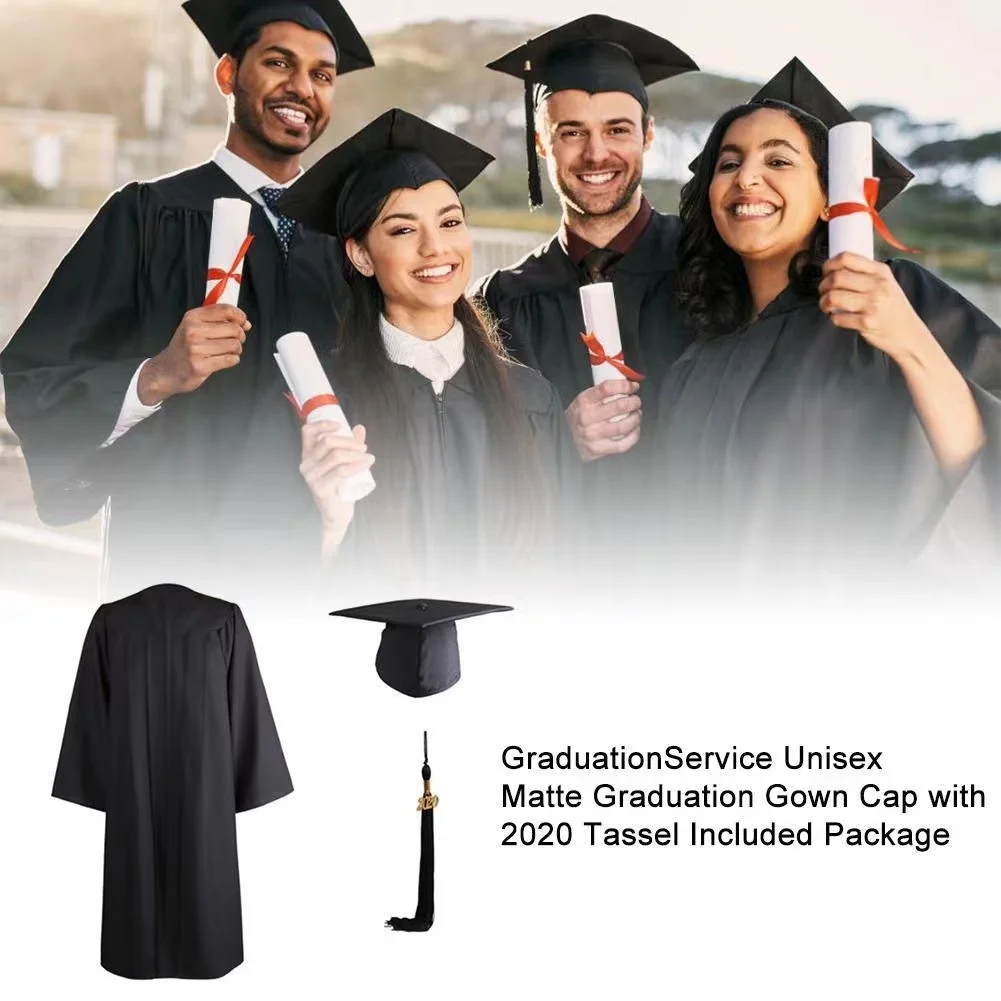 Adults Graduation Robes Black Color Graduation Gowns For University With Good Price