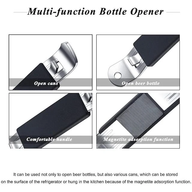 High Quality 3 pack Stainless Steel Small Bottle Opener for Camping Traveling Portable Magnetic Bottle Opener