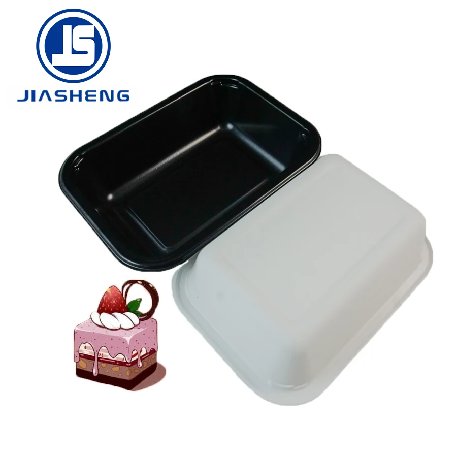 Airline Meal Ovenable Microwaveable Black/White CPET Bakery Plastic Food Tray