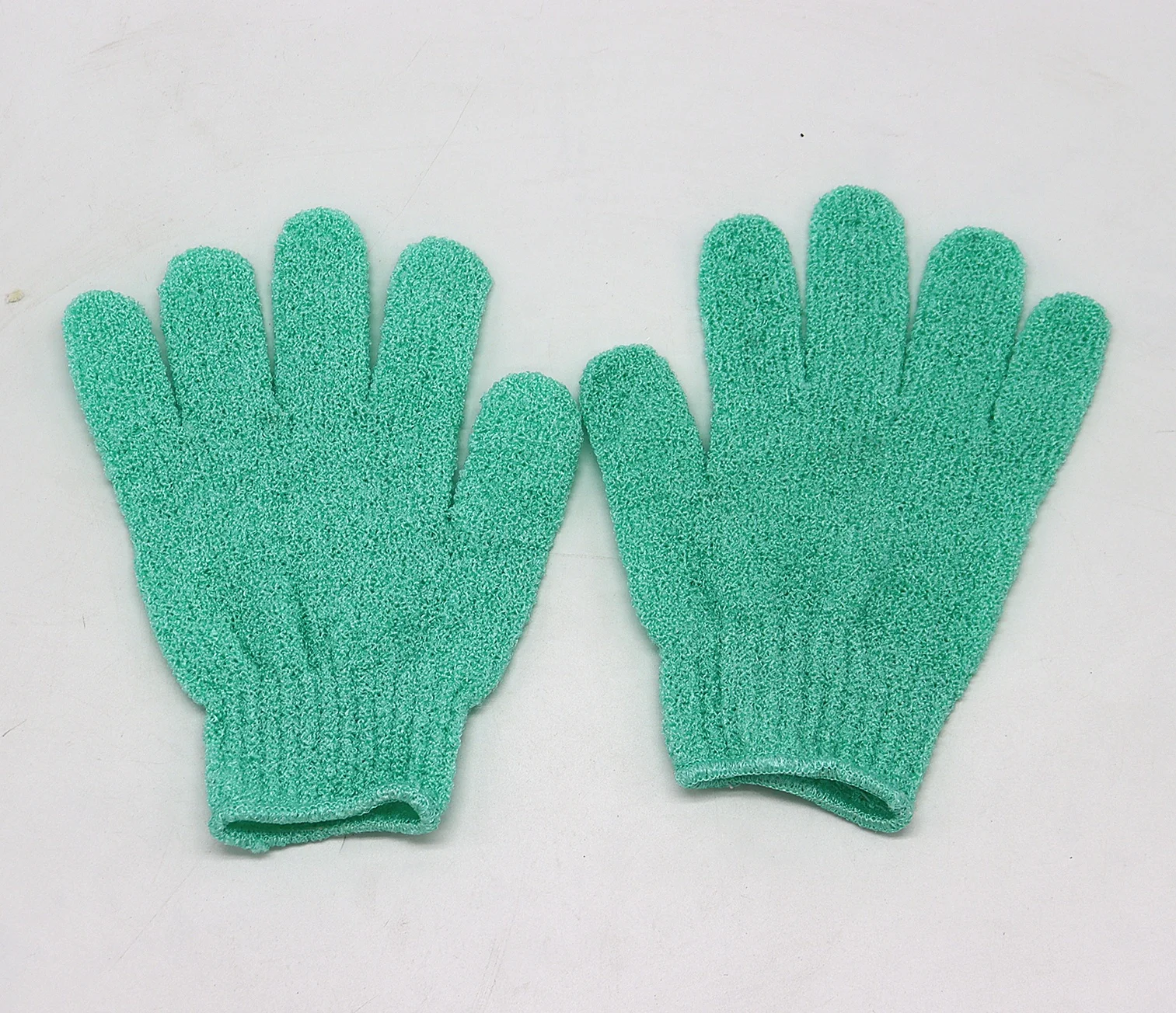 Wholesale Logo Custom Dual Side Exfoliating Bath Nylon Viscose Glove Massage Dead Skin