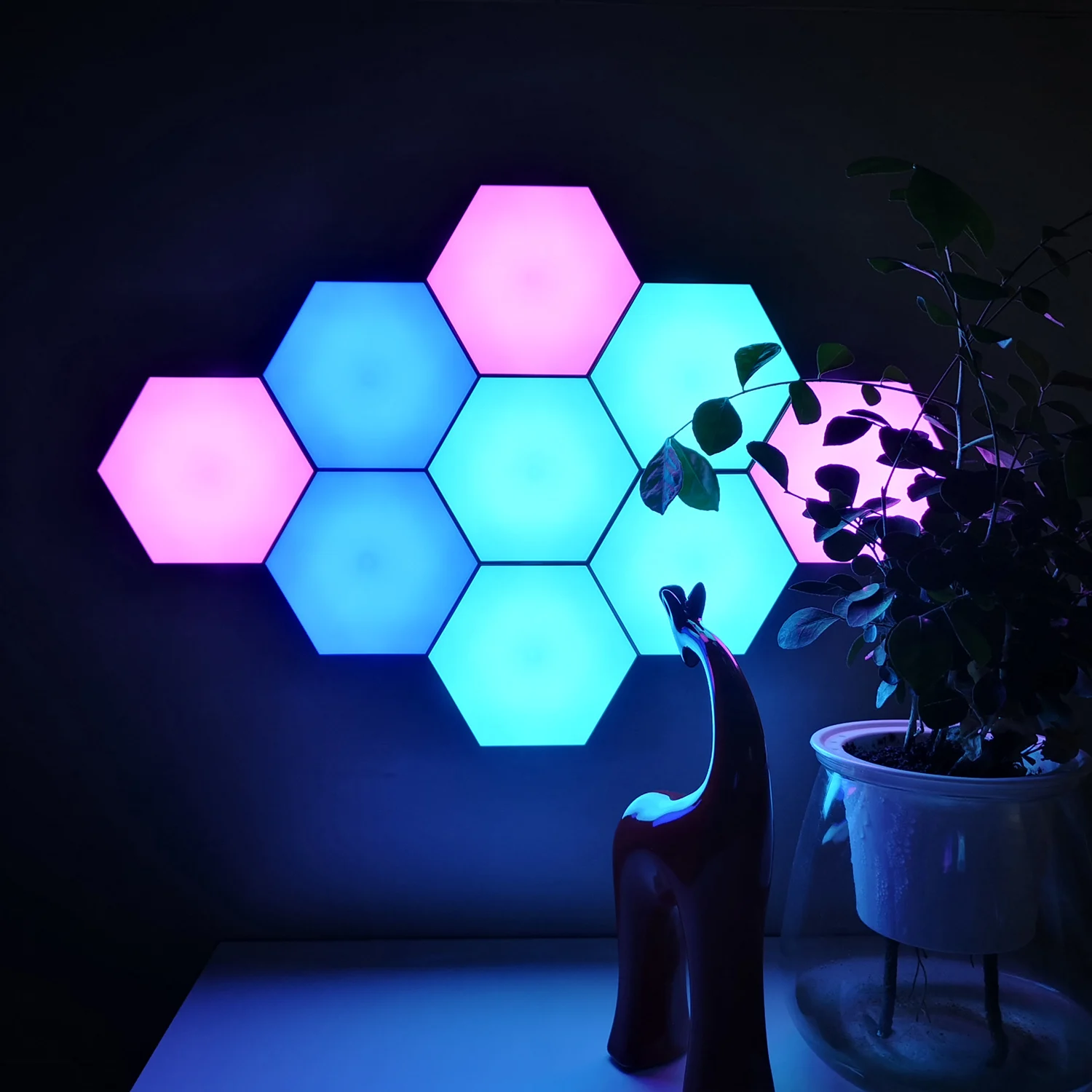 Touch Controlled Remote Honeycomb Modular Led Light for Wall DIY Decoration Led Wall Wedding