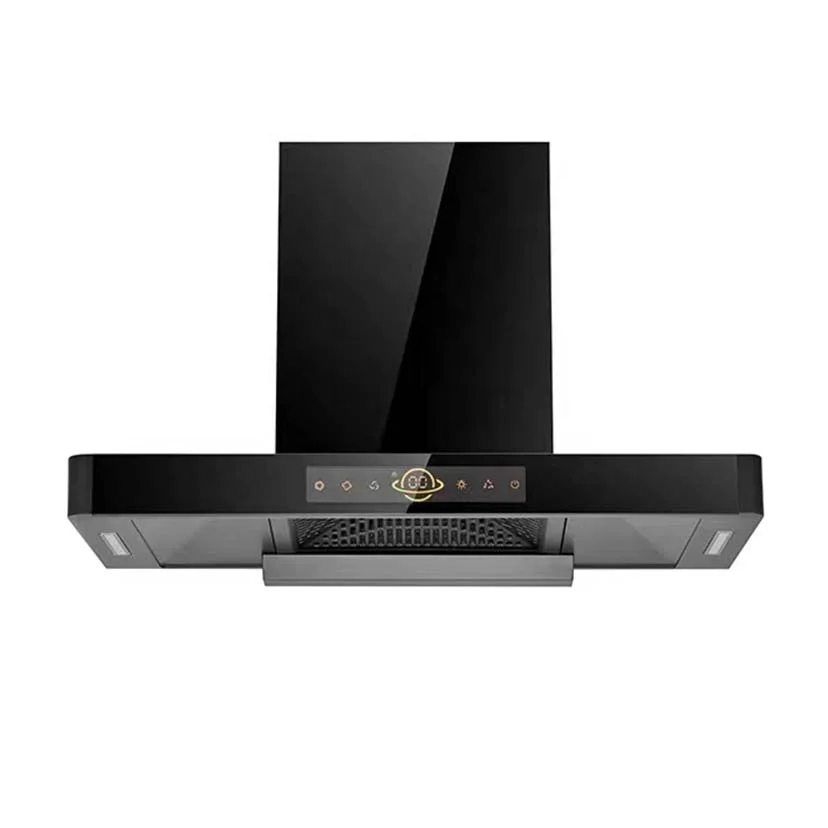 T Shape Range Hoods Touch Control Auto Clean 900mm 28# Copper Motor Chimney Hood Extractor Exhaust Hood with 3 Speeds