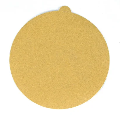 Gold Yellow Abrasive Sandpaper 2-9 Inch Hook and Loop Sand Paper OEM and ODM Supported for Car Paint Removal