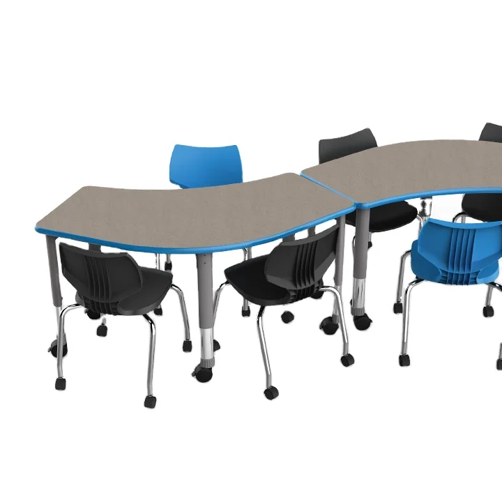 School Student Study Desks and Chairs Set, Children School Furniture School Sets Commercial Furniture Office Building Modern