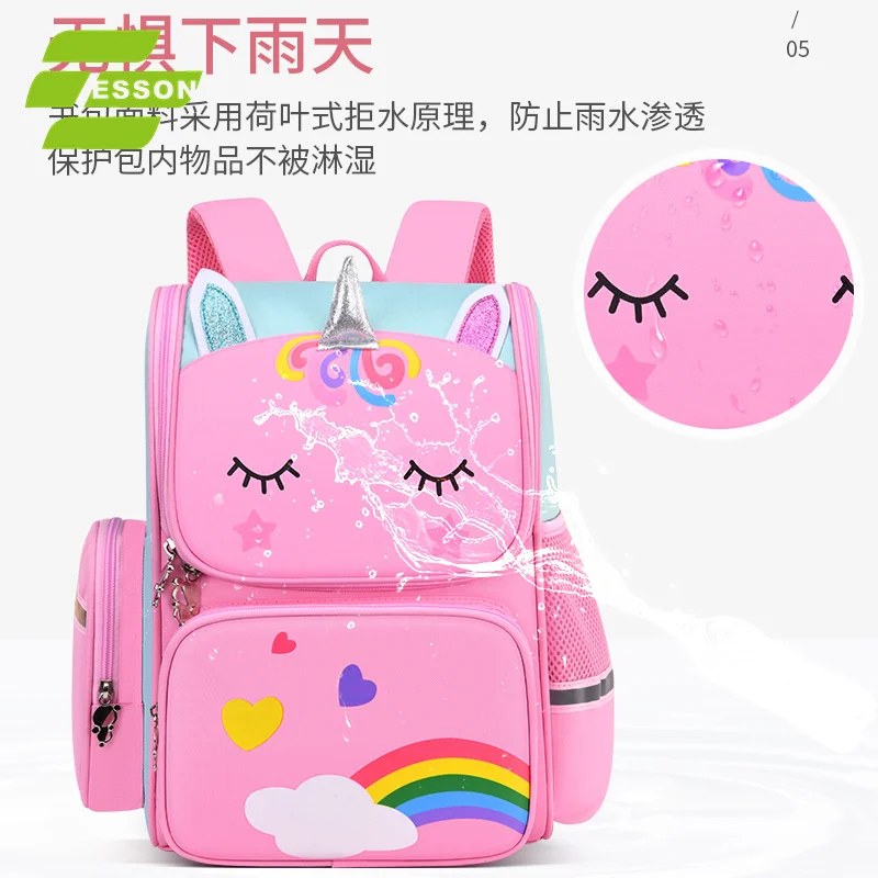 2021Customize logo anime unicorn girls handbag bags backpacks school college