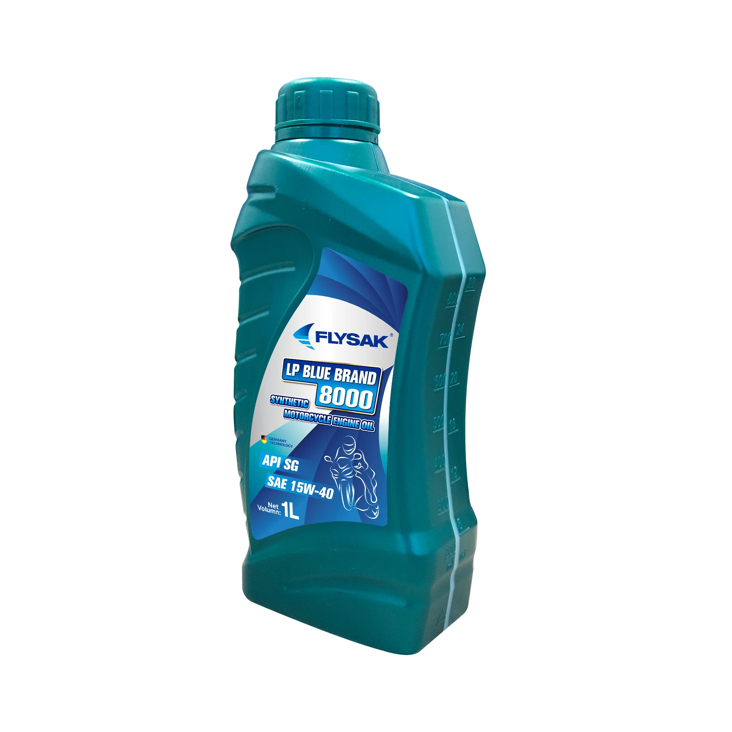 FLYSAK Manufacturer Direct Sale LP Blue Brand 8000 Synthetic Motorcycle Engine Oil API SG SAE 15W-40