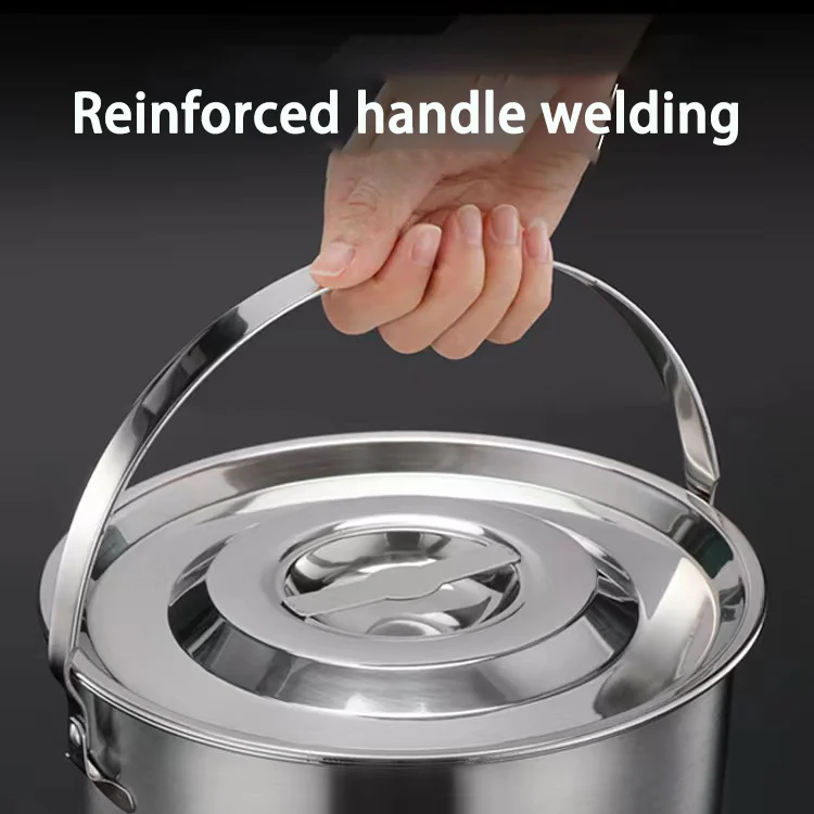 Stainless Steel Small Round Soup Pot With Lid For Cooking Vegetable Pot