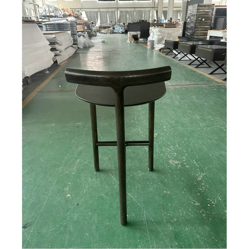 ash/oak solid black/brown color bar stools chairs Hotel Restaurant island bar chairs luxury modern kitchen  wooden bar Chair