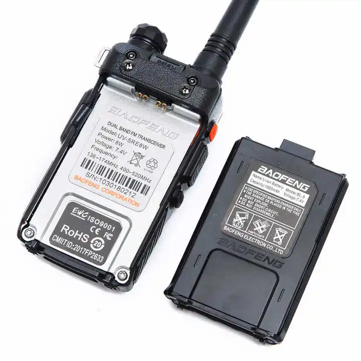 Аккумулятор Baofeng для UV-5R 1800 мАч литий-ионный аккумулятор для BF uv5r 2-сторонняя радиостанция Мобильная рация