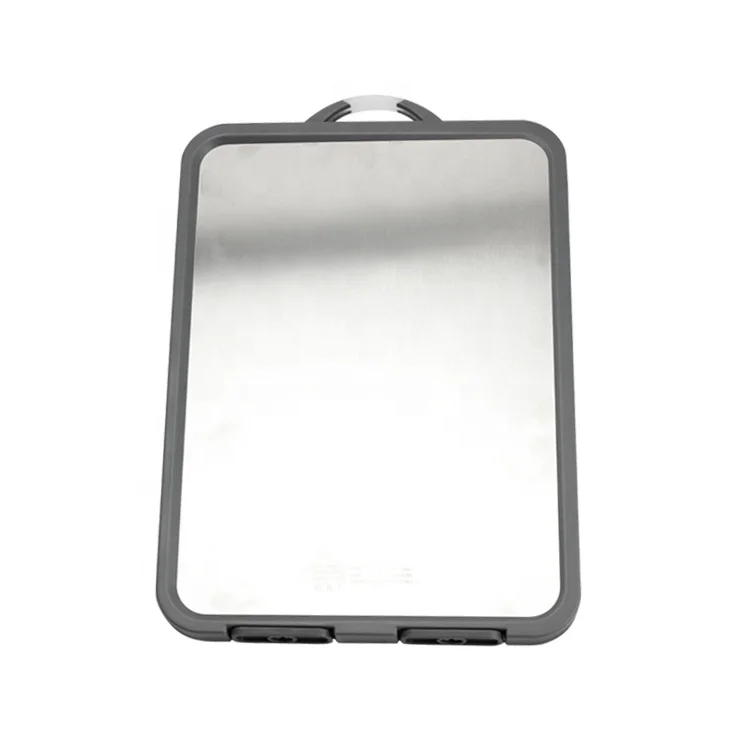 Double Sided Plastic and Metal 304 Stainless Steel Vegetable Meat 2 in 1 Chopping Board