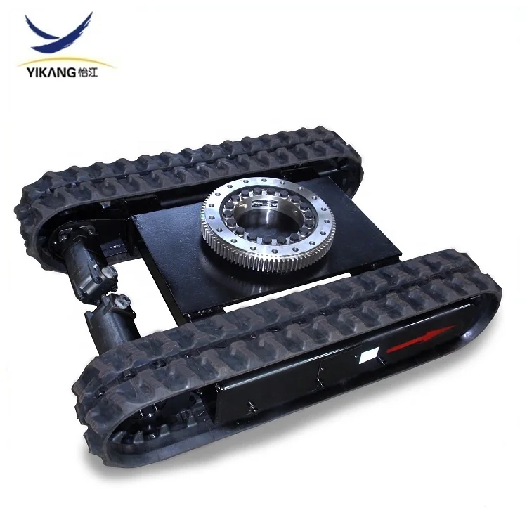 Crawler construction machinery  rubber track system undercarriage for drilling rig crusher excavator