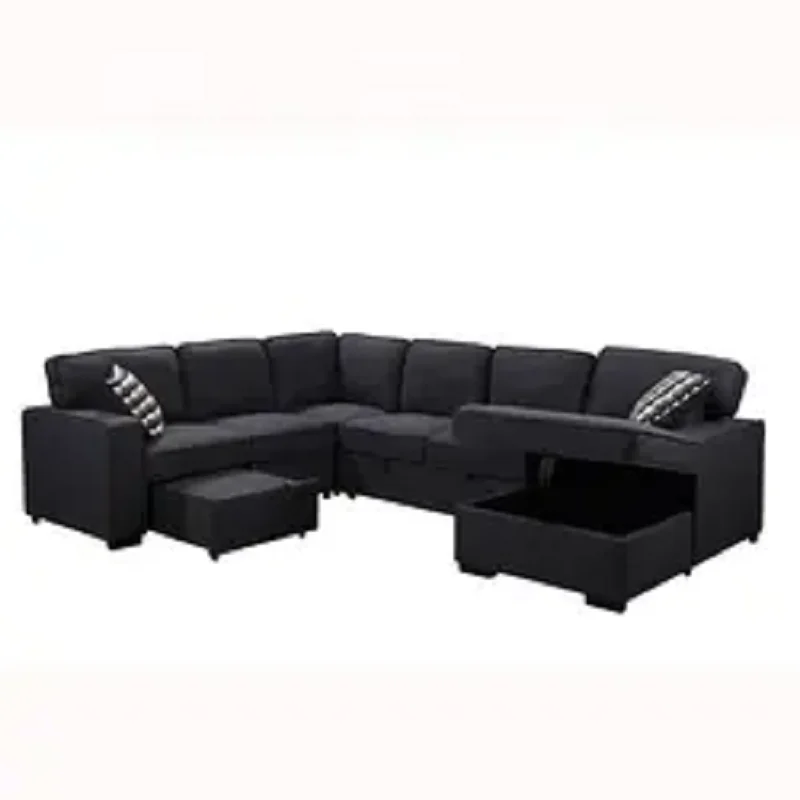 good futon 2P single  armchair sofa with extendable bed corner 2P+chaise with storage sectional sofa with storage