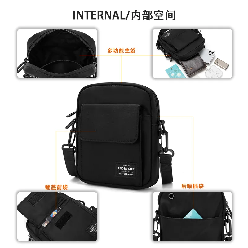 Factory wholesale leisure travel messenger bag mini crossbody bag chest shoulder bag men and women