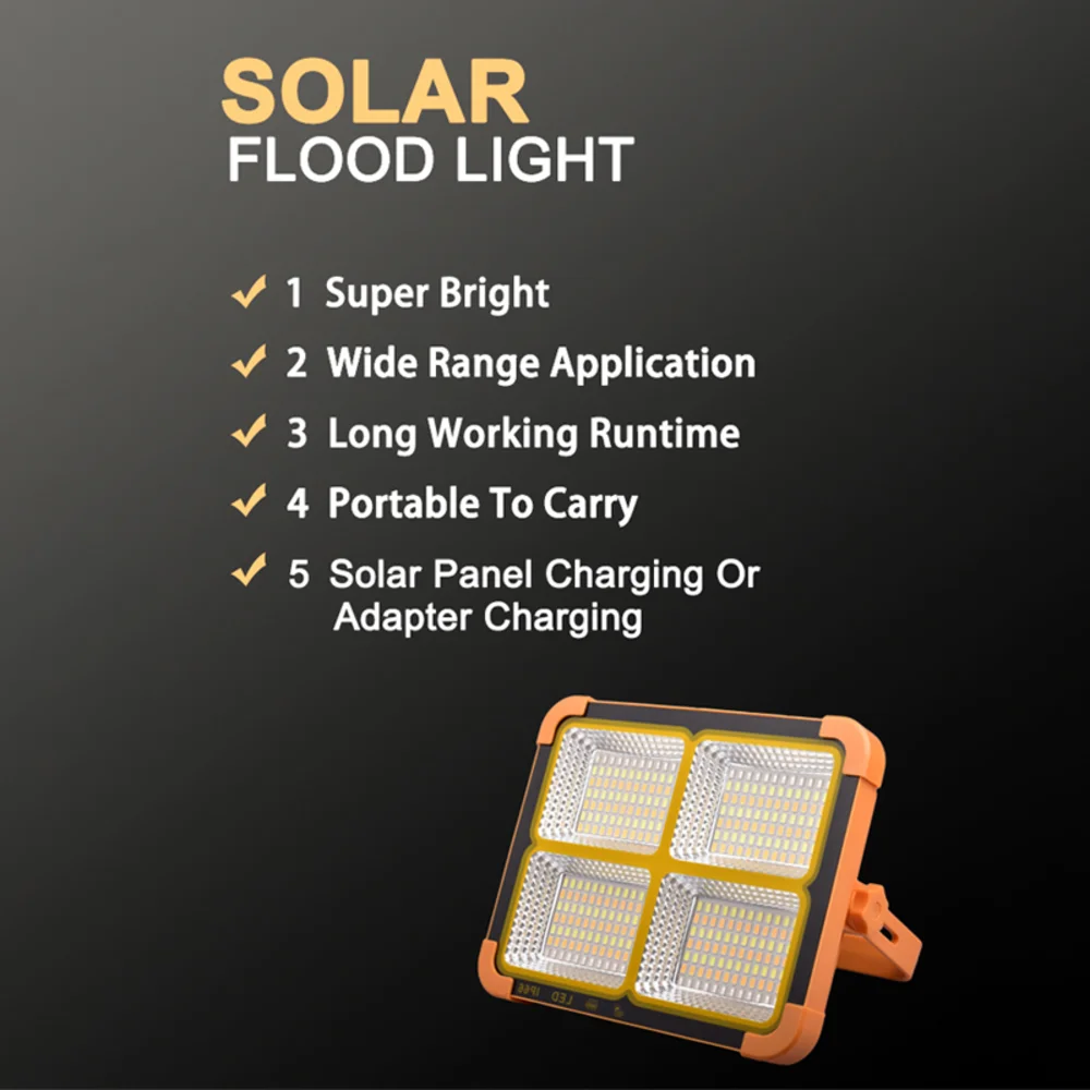Outside flood lights 3 years warranty 100w solar led flood light