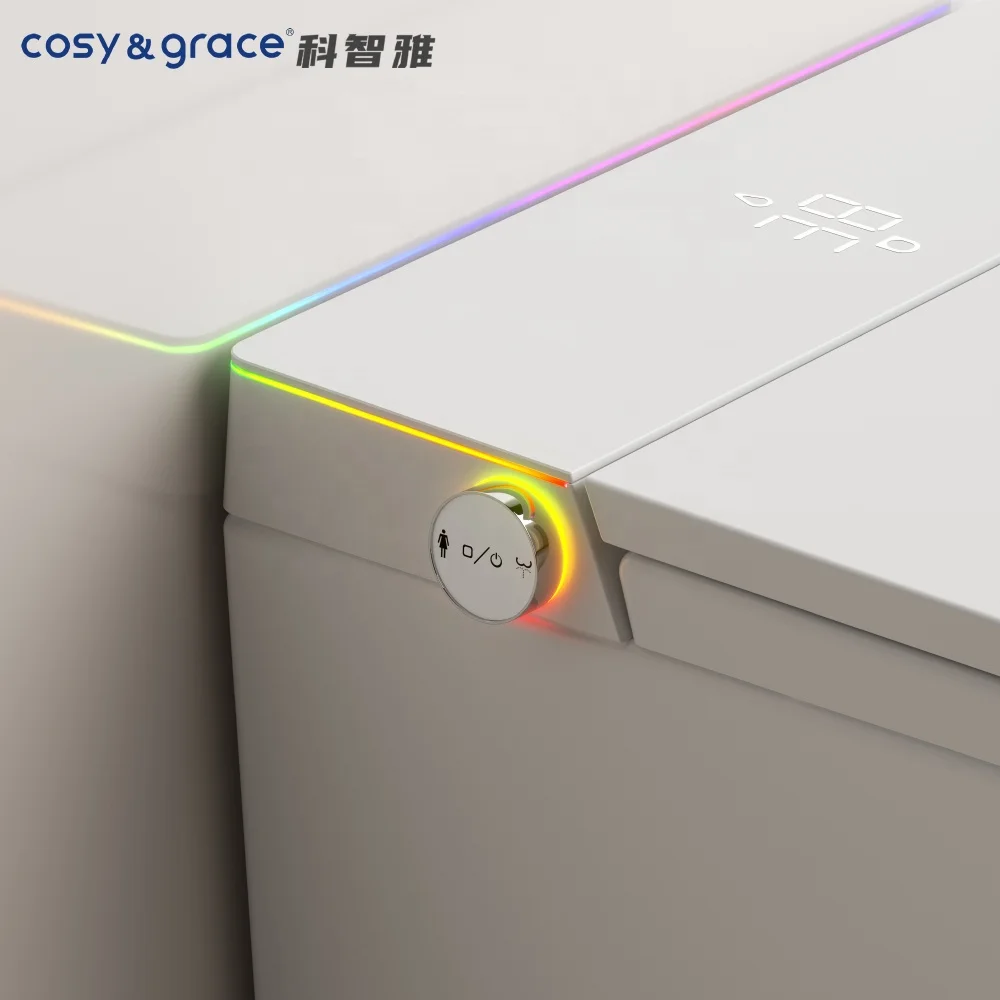 Smart Toilet Intelligent AUTO Open/Close Lid Seat Home Female Cleansing One Piece Toilet Buttocks Washing Feature S-trap Water