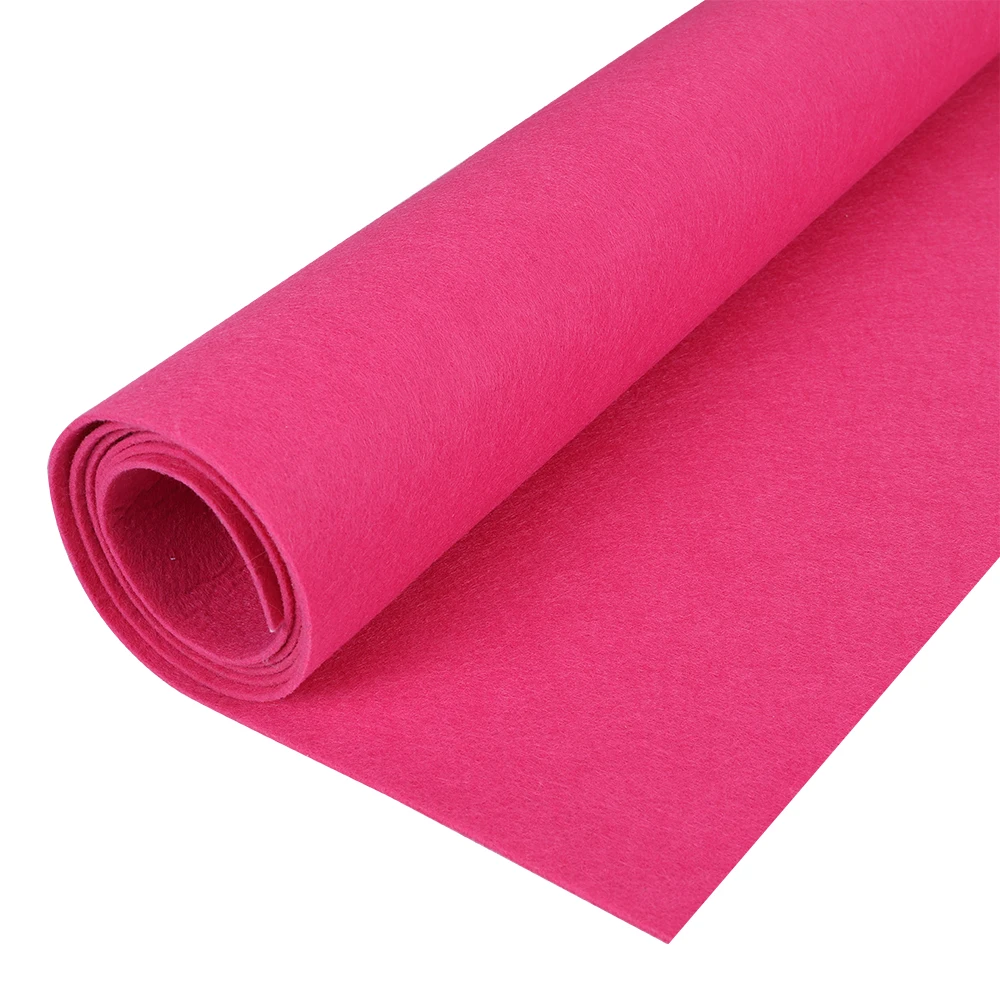 Colored wool felt needle felt light colored non-woven fabric 1-5mm 100% polyester fiber multicolor fabric roll